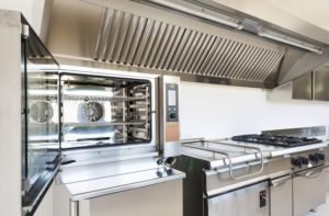 interior professional kitchen at a restaurant